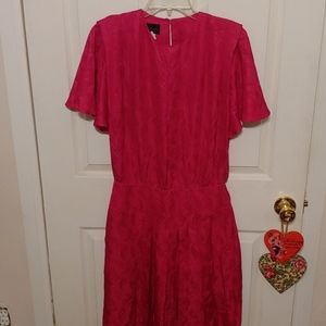 Vintage Silk fuchsia dress